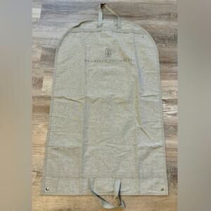 BRUNELLO CUCINELLI Set Of 2 Gray Cotton Linen Garment Bag 24"x 39"/60cm x 100cm